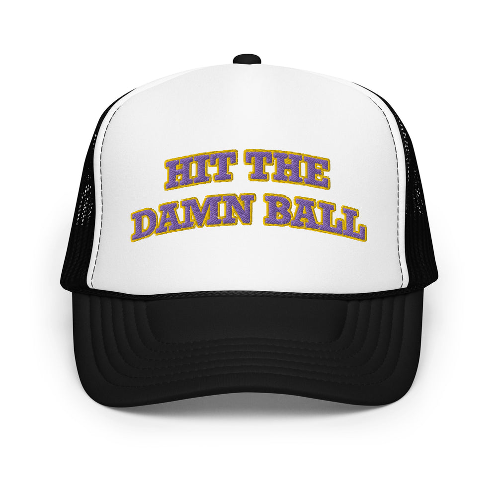 Hit the Damn Ball Trucker Hat Purple