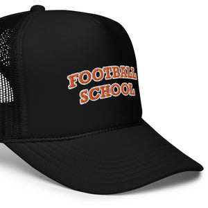 Football School Trucker Hat Orange