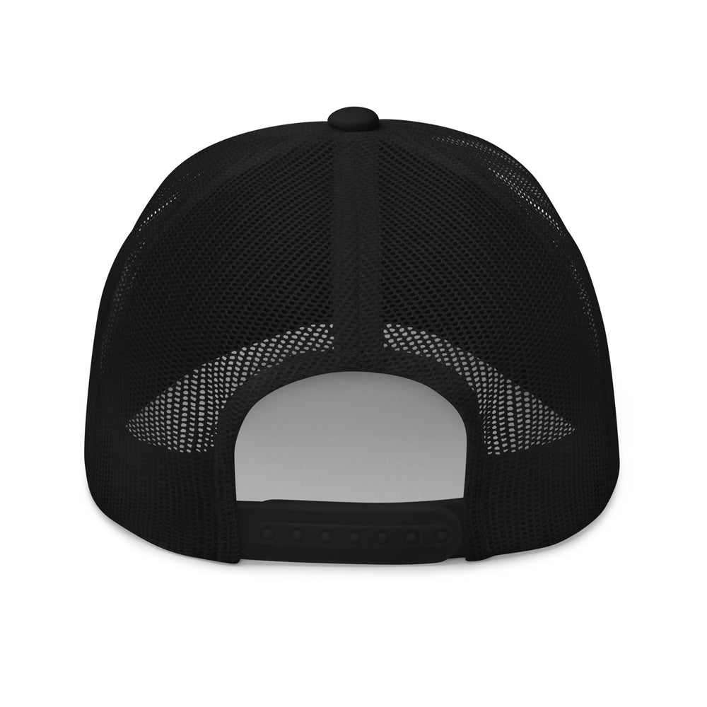 All Season Smiley Black Trucker Hat