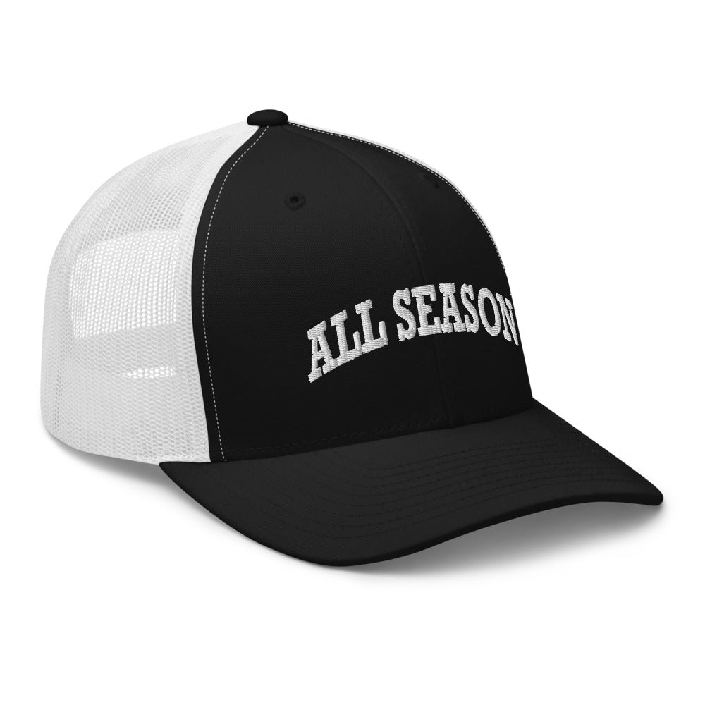 
                
                    Load image into Gallery viewer, All Season Trucker Hat Black
                
            