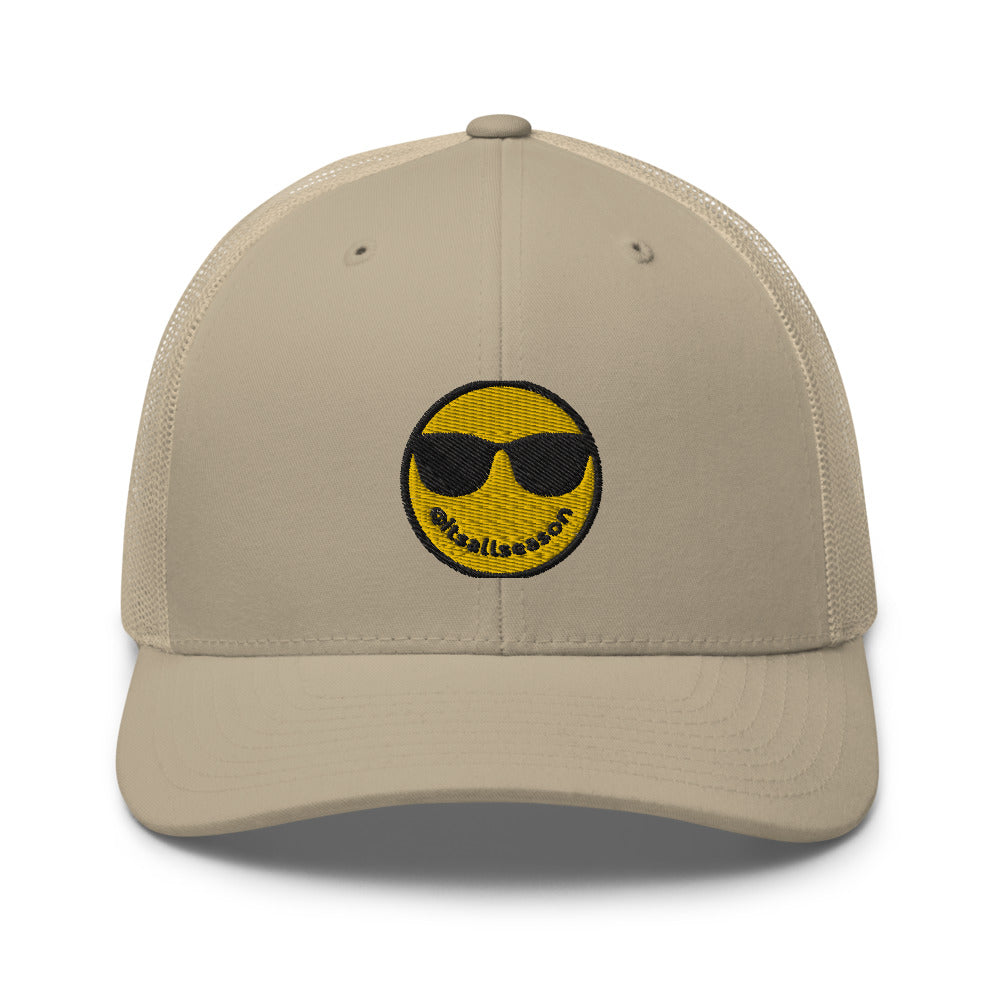 All Season Smiley Sandy Trucker Hat
